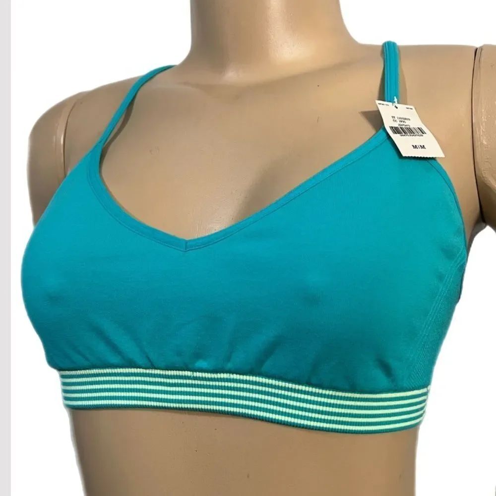 Victorias Secret Pink YOGA / Lounge racerback unlined Bralette bra Teal M